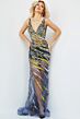 Jovani 06790 Beaded Illusion V-Neck Dress