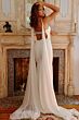 Jovani 08229 Double Cape Beaded Bust Dress