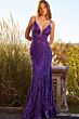 Jovani 09693 Plunging Neckline Sequin Dress