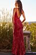 Jovani 09693 Plunging Neckline Sequin Dress