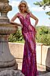 Jovani 22770 Open Back Illusion Side Dress