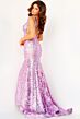 Jovani 23079 Illusion Sides Sequin Dress