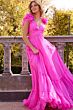 Jovani 23322 Ruffle Strap Open Back Dress