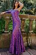 Jovani 24098 One Sleeve Sequin Dress