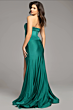 Jovani 43419 Pleated Corset High Slit Strapless Dress