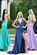 Jovani 43573 Side Slit Backless Glitter Dress