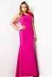Jovani 220450 Asymmetric Neckline Shoulder Bow Dress