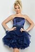 Jovani 22901 Flounce Skirt Strapless Dress