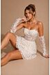 Jovani 52363 Tiered A-Line Skirt Strapless Floral Dress