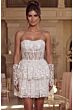 Jovani 52363 Tiered A-Line Skirt Strapless Floral Dress