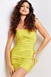 Jovani 07807 Bow Back Strapless Ruched Dress