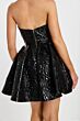 Jovani 24570 Floral Leather Strapless Dress