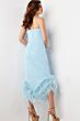 Jovani 36675 Feather Hem One Shoulder Dress