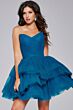 Jovani 41054 Layered Skirt Strapless Dress