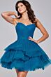 Jovani 41054 Layered Skirt Strapless Dress
