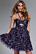 Jovani 40424 Layered Skirt Floral Print Dress
