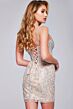 Jovani 40471 Corset Top Basque Waist Dress