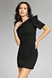 Jovani 42745 Puff Sleeve Boat Neckline Dress