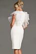 Jovani 43152 Ruffle Sleeves Jewel Neck Dress