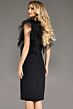 Jovani 43152 Ruffle Sleeves Jewel Neck Dress