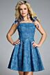 Jovani 44461 Feather Straps Floral Dress