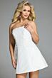 Jovani 44855 Floral Embellished Strapless Dress