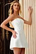 Jovani 44855 Floral Embellished Strapless Dress