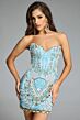Jovani 45266 Strapless Corset Embroidered Dress