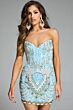 Jovani 45266 Strapless Corset Embroidered Dress