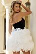 Jovani 45880 Rosette Skirt Two Tone Strapless Dress