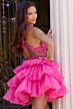 Jovani 46499 Ruffle Skirt Embellished Top Cutout Dress