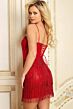 Jovani 47412 Fringe Skirt Illusion Corset Dress