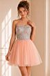 Jovani 58470 Sequin Bodice Tulle Skirt Dress