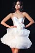 Jovani 40041 Ruffle A-Line Skirt Strapless Dress
