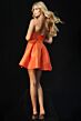 Jovani 44721 Strapless Satin Pleated Skirt Dress