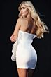 Jovani 45921 Oversize Floral Applique Strapless Dress