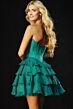 Jovani 47763 Corset Bodice Tiered Ruffle Skirt Dress