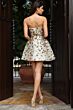 Jovani 48586 Ivory Gold Floral Sequin Strapless Dress
