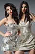 Jovani 52539 Strapless Straight Neckline Taupe Silver Dress