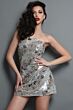 Jovani 52539 Strapless Straight Neckline Taupe Silver Dress