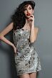 Jovani 52539 Strapless Straight Neckline Taupe Silver Dress