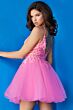 Jovani 08273 Embroidered Bodice Tulle Skirt Dress