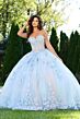 Jovani Q43433 Illusion Bodice Sweetheart Neck Quince Gown