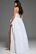 Jovani 39796 High Slit Asymmetric Neck Wedding Dress