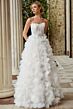 Jovani JB44604 Sweetheart Neck 3D Floral Skirt Bridal Gown