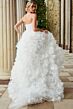 Jovani JB44604 Sweetheart Neck 3D Floral Skirt Bridal Gown