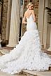 Jovani JB45121 Plunging Neck Trumpet Floral Skirt Bridal Gown