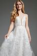 Jovani JB07147 Spaghetti Straps Plunging Neck Bridal Dress
