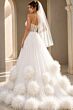 Jovani JB42782 Tiered Ruffle Hem Sweetheart Neck Bridal Dress