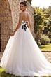 Jovani JB43233 Strapless Appliqued Bodice Wedding Gown